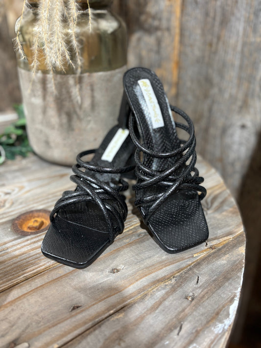Black Strap Heel