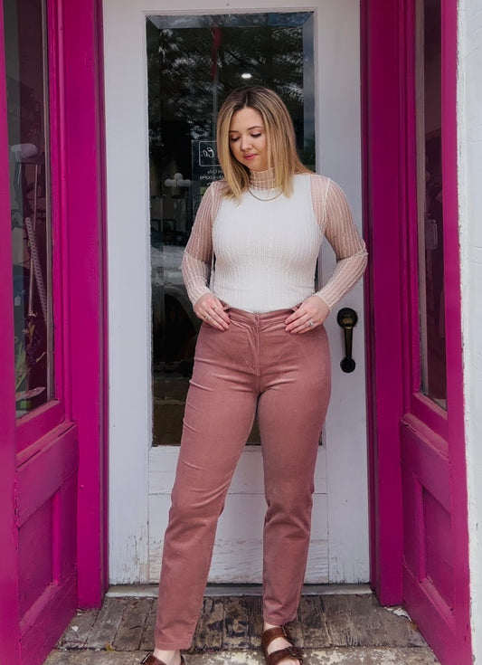 Mauve Cord Skinnies