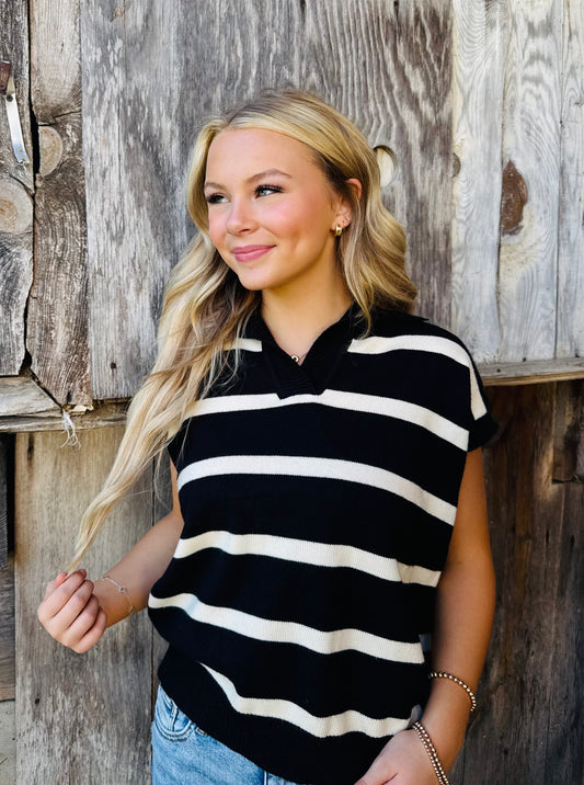 Black Sweater Vest