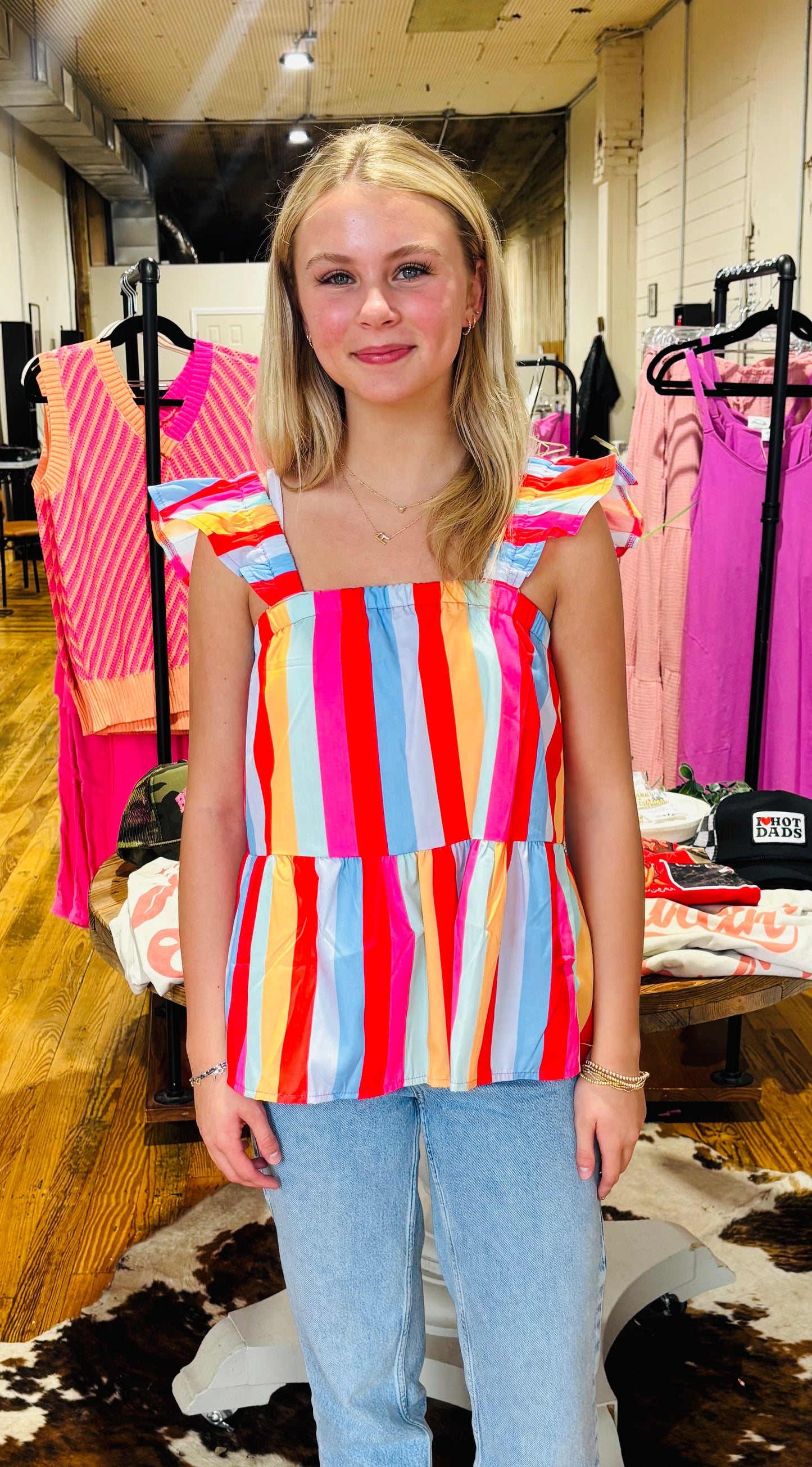 Striped Babydoll Tank